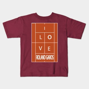 TENNIS -I LOVE ROLAND GARROS GRAND SLAM Kids T-Shirt